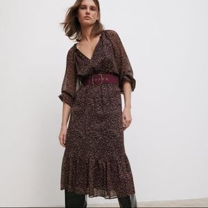 Zara Midi Dress Without Belt